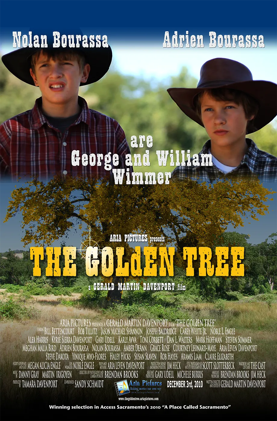 Nolan and Adrien Bourassa vanity poster for THE GOLdEN TREE (2010).