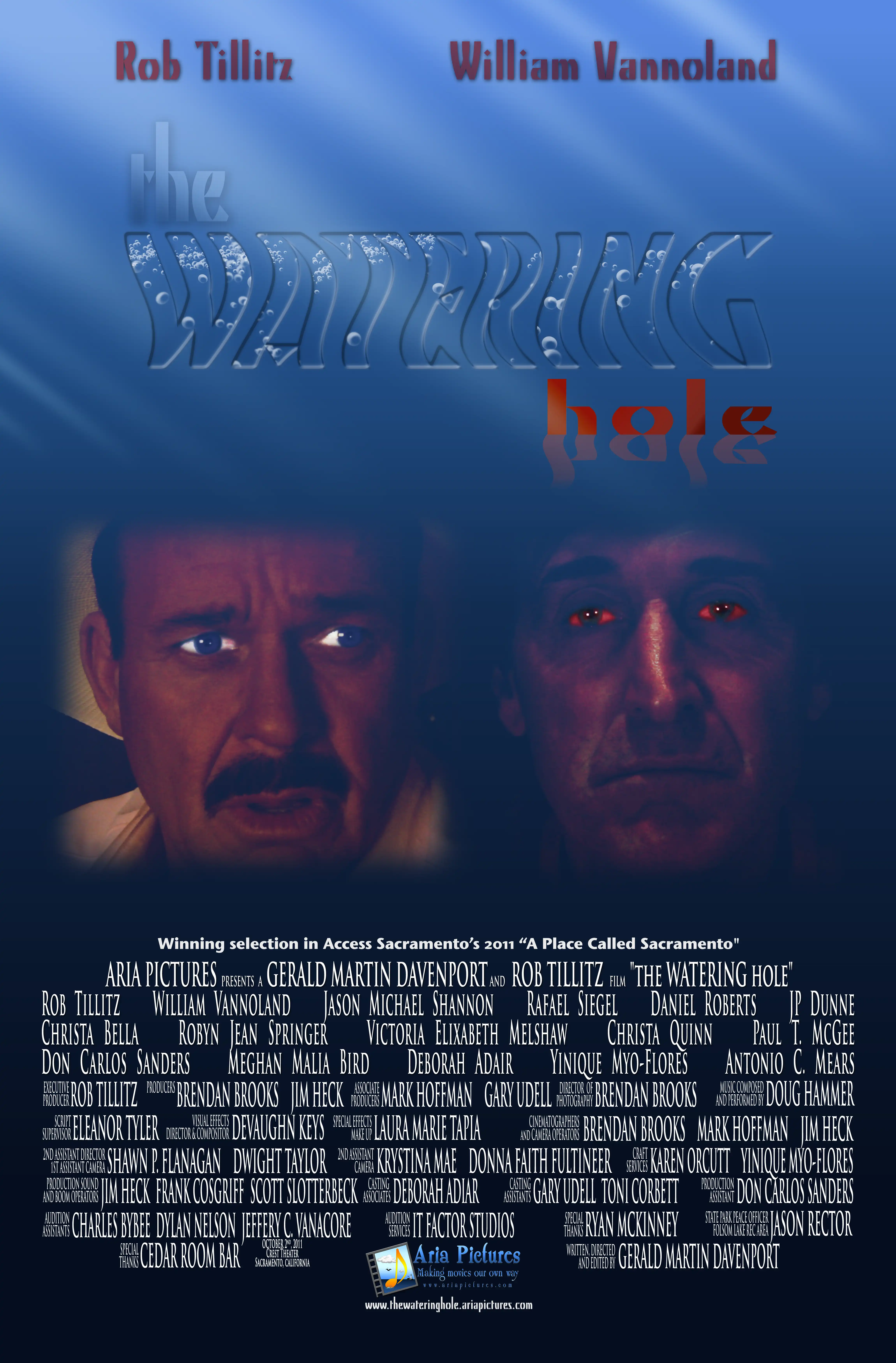 the WATERING hole (2011) poster with David and Nicor.