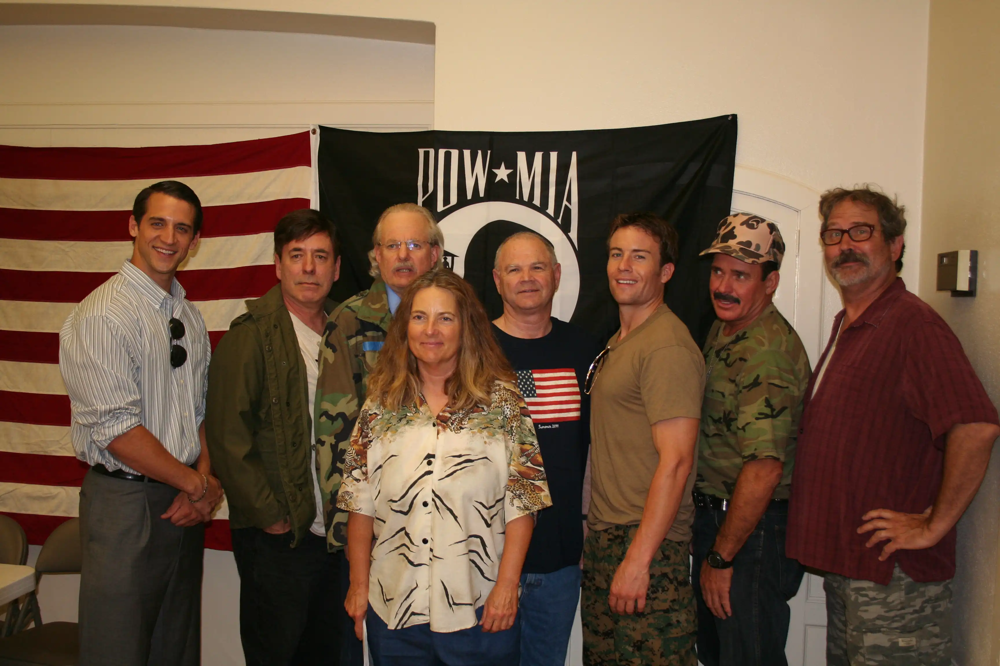 Charlie Merlo, Steve Dakota, Daniel Roberts, Judith Plank, Charlie Weiss, Richard Ryan, Rob Tillitz, and Matt Udall at the Coloma Community Center Nevada City Room. 16:00 hours July 23, 2011. The scene was cut from the 10 minute version and added to the longer 2025 version.