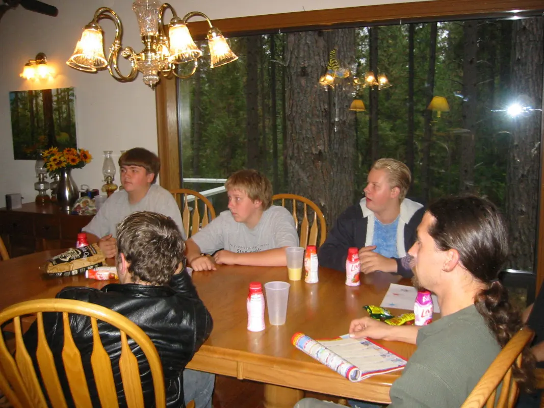 Reid Allen Young, Patrick Donald Wheatley, Robert John MacGregor, and Justin Mosier during day 1 of Paint (2006) production on October 19, 2005.