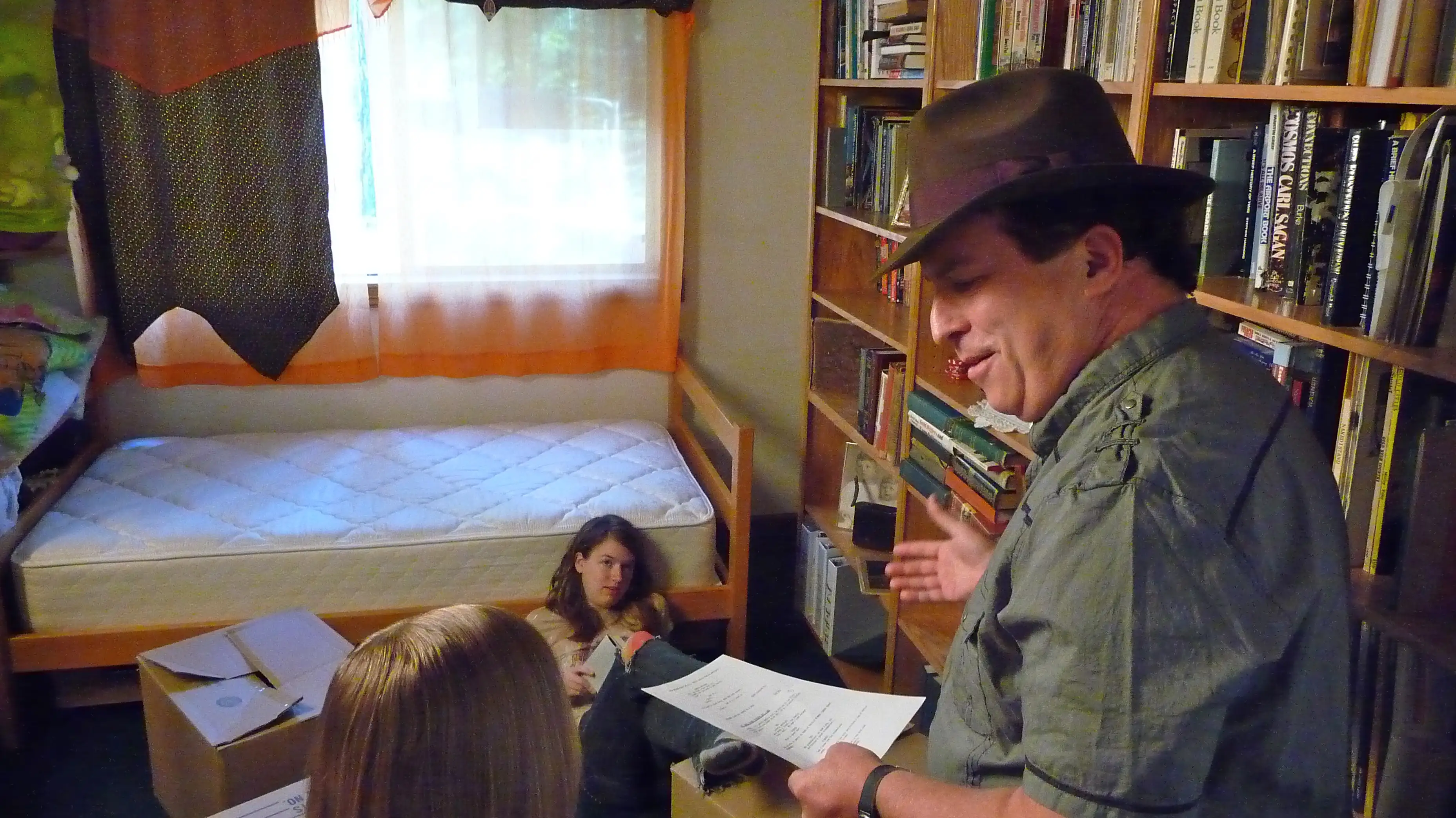 Kyrie Sierra Davenport and Gary Udell - on the set of THE GOLdEN TREE Day 1 in Nevada City, California.