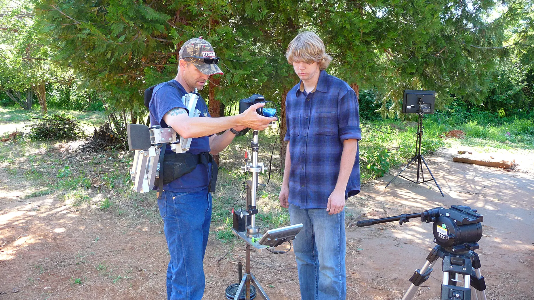 Brendan Brooks and Aria Leven Davenport on location at the Historic North Star House in Grass Valley, California on June 19, 2010 for THE GOLdEN TREE Day 1 production.