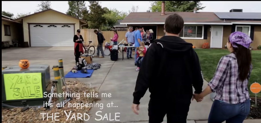 The Yard Sale movie title screen.