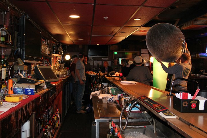 Preparing another take for Nikor #1 - on the set of the WATERING hole Night 1 at the Cedar Room in Carmichael, California.